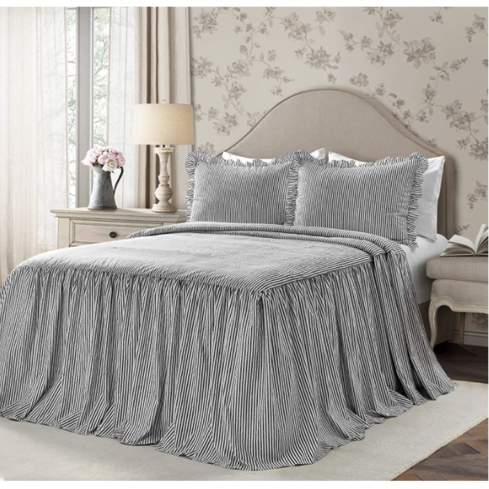 Striped Gray Bedding Sheet Set